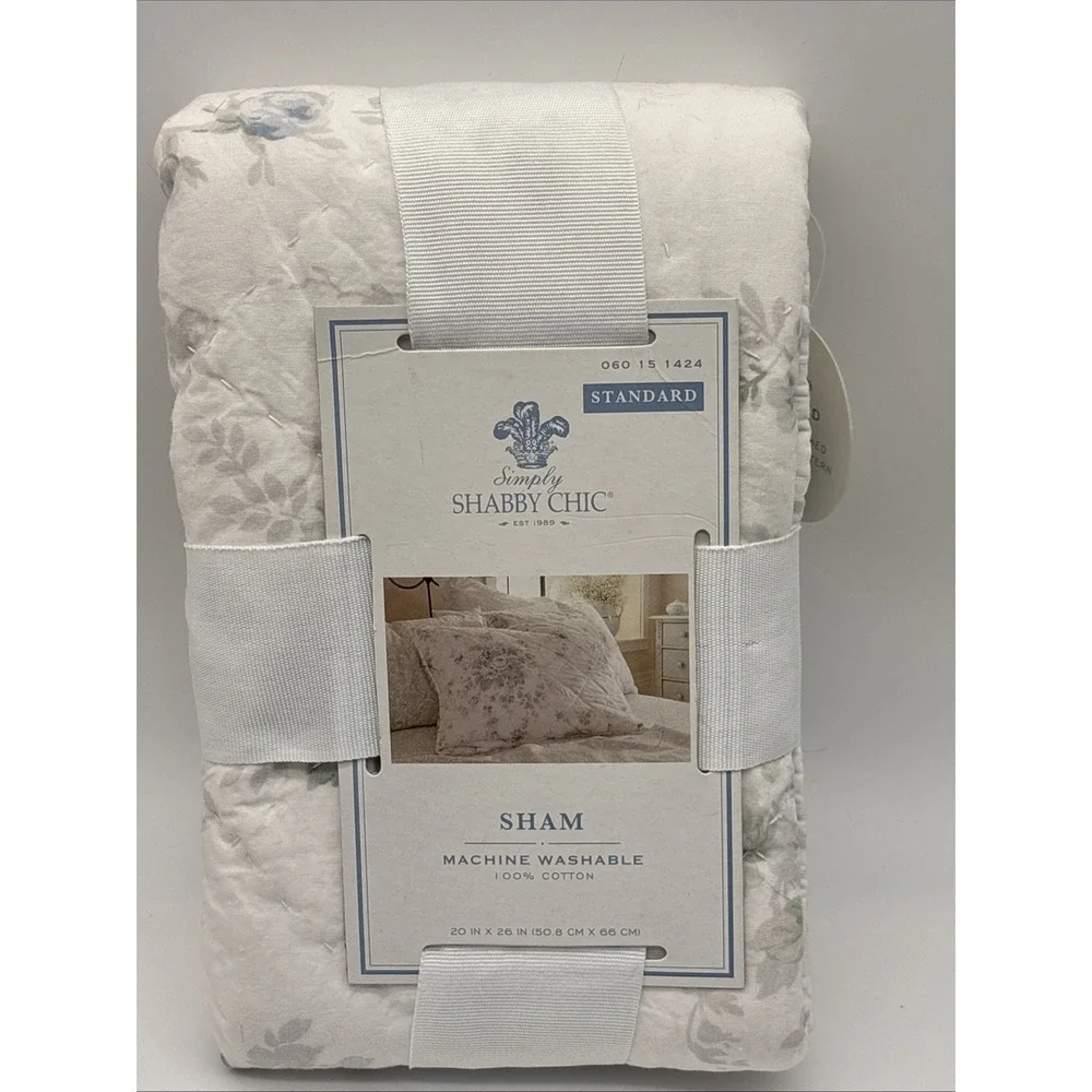 Simply Shabby Chic Rachel Ashwell BRITISH ROSE Patchwork Pillow Sham STANDARD -1